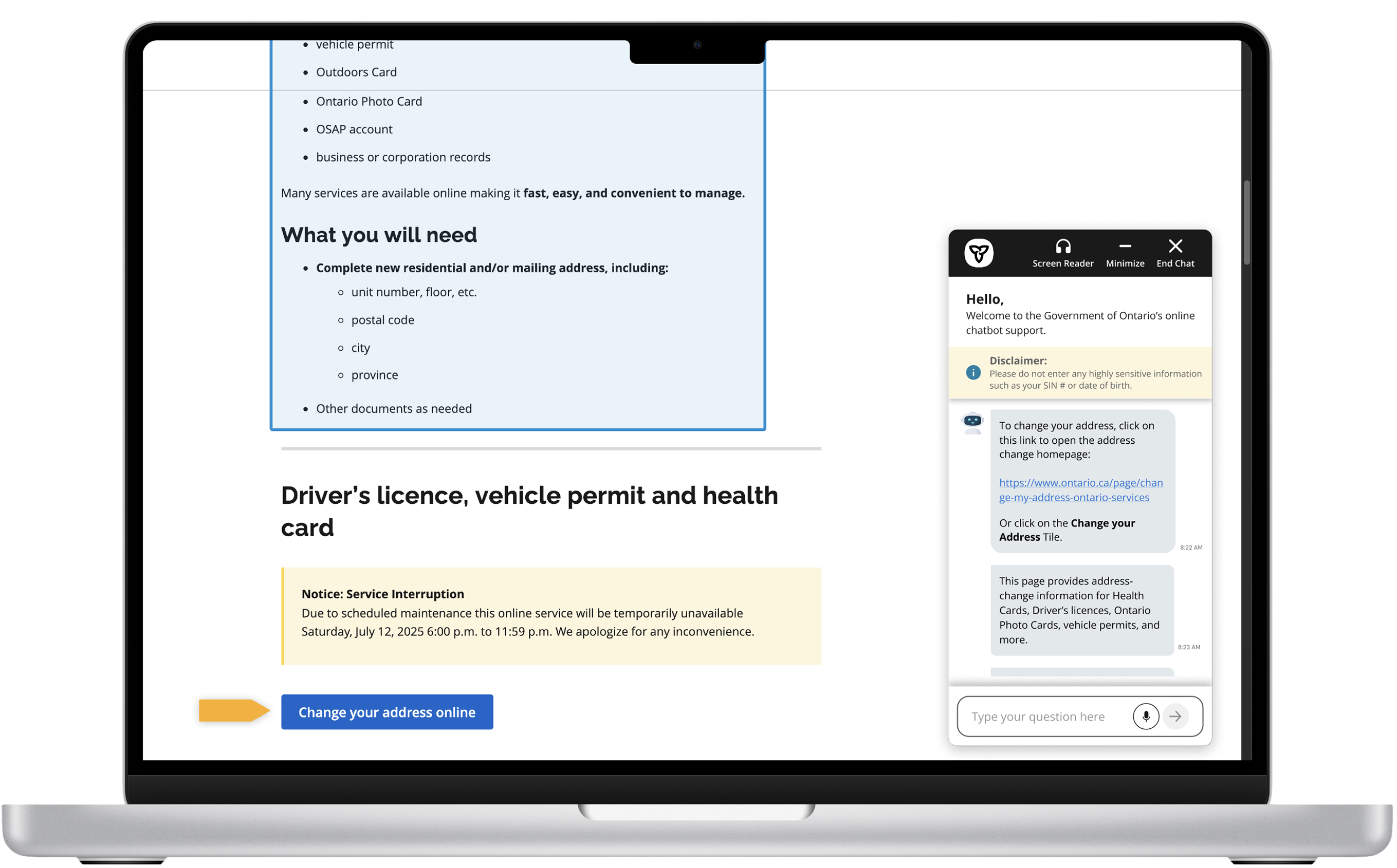 Visual page highlights
